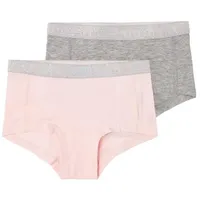 NAME IT Mädchen Nkfhipster 2p Noos Unterhose, Barely Pink/Pack:w/