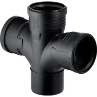 Geberit Silent-PP Zweifach-Abzweig 87,5° d110/110/75 DN100/100/70 390567141