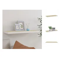 VidaXL Schweberegal Eiche und Weiß 80x23,5x3,8 cm MDF