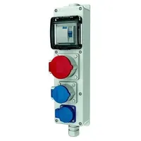 Mennekes Steckdosenleiste 3-fach IP44 Blau 3 St.
