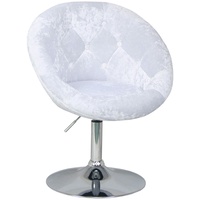 Svita Havanna Clubsessel Drehsessel Samt Retro Weiß