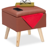 Relaxdays Sitzhocker mit Stauraum Kunstleder,