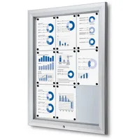 Showdown Displays Showdown® Displays Schaukasten T silber 9x DIN