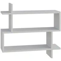 Decortie | Wandregal Ailis Weiß Holzwerkstoff, 70x65x22 cm Wohnzimmer,