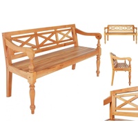 VidaXL Batavia-Bank Hellbraun 123 cm Massivholz Mahagoni