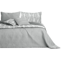 AmeliaHome Tagesdecke Bettüberwurf 260x280 cm zweiseitig pflegeleicht Steppung Pflanzenmuster