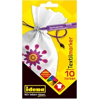 IDENA 61044 - Textilmarker für helle Stoffe, 10 Textilstifte