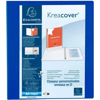 Exacompta 10x Ringbuch »Kreacover« 50 mm-Ring-ø blau, 29.5x32 cm