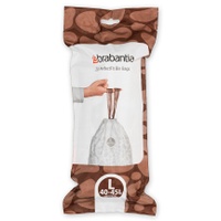 Brabantia PerfectFit 40-45 Liter, mit Zugband, weiß, 20 Stück