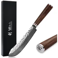 Wakoli Nussbaum Damast BBQ Blockmesser I 20 cm Klinge