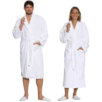 ZOLLNER unisex, Bademantel,, Schalkragen 100% Baumwolle XXL weiß
