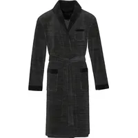 VOSSEN Bademantel mit Schalkragen in black & Gr.: L