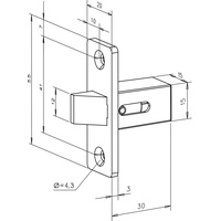 Effeff Fallenschloss 802 fix, Stulp 55 x 20 x