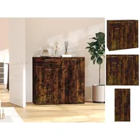 VidaXL Sideboard Räuchereiche 80x36x75 cm Holzwerkstoff