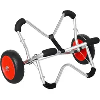 Homcom Kajakwagen Alu Bootswagen 75 kg Aluminium/Polyurethan Silber
