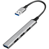 Logilink UA0391 USB 3.0-Hub Aluminium-Grau