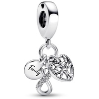 Pandora Family Infinity Triple Charm-Anhänger aus Sterling Silber mit