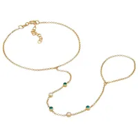 Elli Hand Chain Handkette Armband 925 Silber vergoldet Armbänder