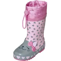 Playshoes Unisex Kinder Gummistiefel Zugband Regenstiefel, Katze, 28 EU