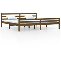 VidaXL Massivholzbett Honigbraun 200x200 cm1273611