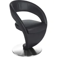 K+W Komfort & Wohnen Drehstuhl Wave Nappaleder schwarz
