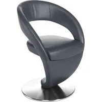 K+W Komfort & Wohnen Drehstuhl Wave Nappaleder pigmentiert blau