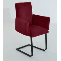 K+W Komfort & Wohnen Freischwinger 6502 rot schwarz