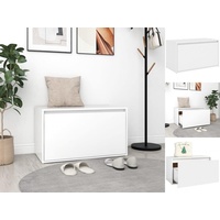 VidaXL Flurbank 80x40x45 cm Weiß Holzwerkstoff