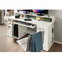 Vogl möbelfabrik Schreibtisch »Timra mit Monitoraufsatz, Tastaturauszug & Towerfach,«,