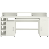 Vogl möbelfabrik Schreibtisch »Timra mit Monitoraufsatz, Tastaturauszug & Towerfach,«,