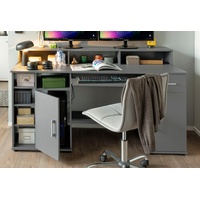 Vogl möbelfabrik Schreibtisch »Timra mit Monitoraufsatz, Tastaturauszug & Towerfach,«,