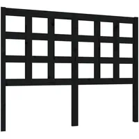 VidaXL Kopfteil Schwarz 125,5x4x100 cm Massivholz Kiefer