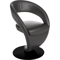 K+W Komfort & Wohnen Drehstuhl »Wave«, Design-Drehstuhl, schwarzer drehteller