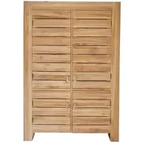 Tikamoon Schrank Schlafzimmer aus massivem Teak 160 cm vier