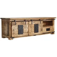 Massivmoebel24 TV-Board Mango 160x45x50 natur lackiert RAILWAY 101