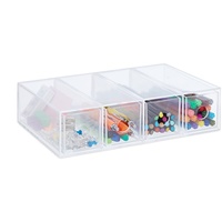 Relaxdays Schubladenbox Kunststoff, HxBxT: 6 x 25 x 17,5
