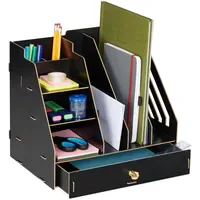 Relaxdays Schreibtisch-Organizer Schwarz