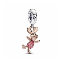 Pandora Disney Winnie Puuh Ferkel Charm-Anhänger aus Sterling-Silber und