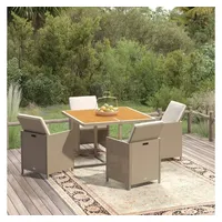 VidaXL Gartenmöbel Set 5-tlg. Beige
