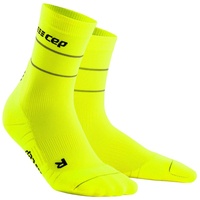 CEP Reflective Mid-Cut Laufsocken Damen 687 neon yellow III