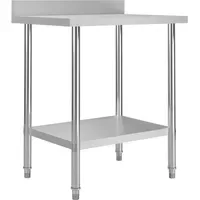 VidaXL Küchen-Arbeitstisch mit Aufkantung 80 x 60 x 93