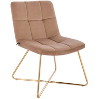 Svita LYNN Loungesessel Cocktailsessel Clubsessel Polsterstuhl ohne Armlehnen Goldene