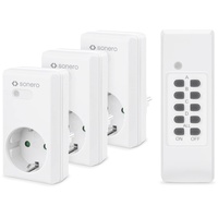 Sonero Funksteckdosen Set: 3X Funksteckdose und 1x Funkfernbedienung, 1100