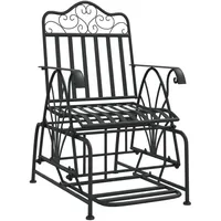 VidaXL Schaukelstuhl 61 cm Schwarz Stahl