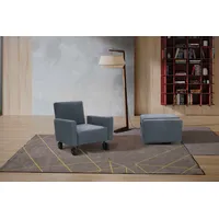 Egoitaliano Sessel »QQ, Funktionssessel zum Hocker zusammenklappbar,«, inkl. Rollen,