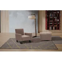 Egoitaliano Sessel »QQ, Funktionssessel zum Hocker zusammenklappbar,«, inkl. Rollen,