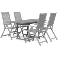 VidaXL 5-tlg. Garten-Essgruppe Massivholz Akazie