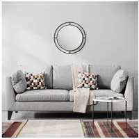 Livetastic Spiegel Bubble ca. 57 cm Schwarz Metall, rund,