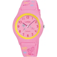 Lorus RRX49HX9 34 mm Kunststoffgehäuse Rosa Silikonarmband Rosa