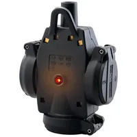 ABL 1173503 SCHUKO Vollgummi 3-fach Hängekupplung, schwarz,